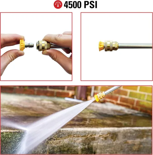 Miniatura 3 de Simpson Cleaning 80146 - Boquillas universales para lavadora a presión de 4500 PSI, conexión rápida de 1/4 pulgadas, compatible con agua fría