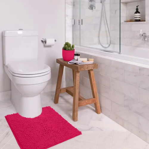 Miniatura 103 de LuxUrux Tapete de microfibra afelpada, de felpilla extrasuave, pelo largo de 1 pulgada, muy absorbente, para baño o ducha, lavar y secar a máquina