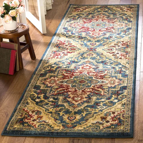 Miniatura 4 de SAFAVIEH Kashan Collection - Alfombra de área de 2 x 3 pies, color rojo y beige, diseño oriental tradicional, no desprende pelusa y de fácil