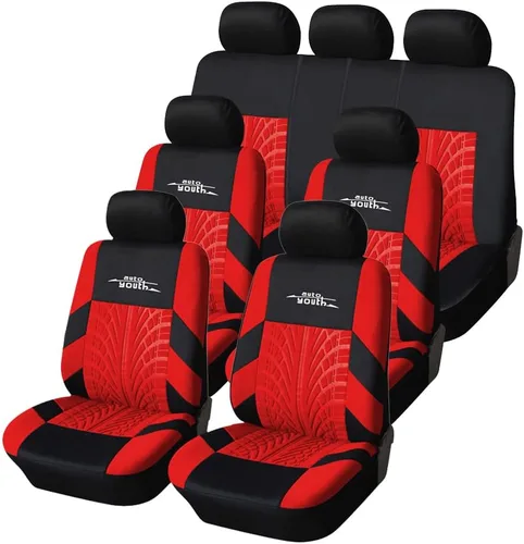 Miniatura 11 de AUTOYOUTH - Juego completo de fundas para asientos de auto, fundas para asientos delanteros y asiento trasero dividido para mujer, juego de Azul