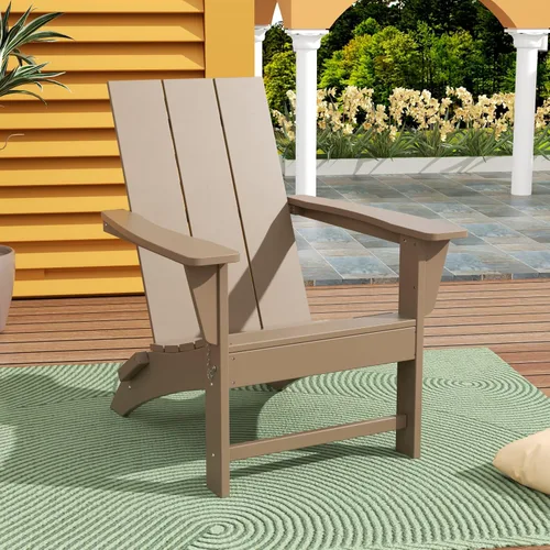 Miniatura 12 de WestinTrends Ashore - Silla plegable Adirondack moderna para exteriores (juego de 2), color marrón oscuro