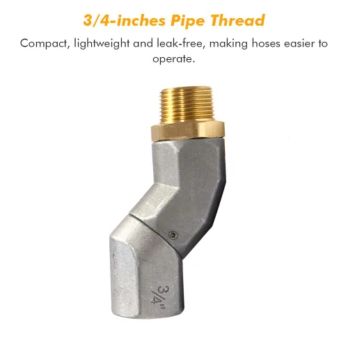Miniatura 2 de Giratorio de combustible de 3/4 pulgadas, manguera giratoria de combustible con conector NPT de 3/4 pulgadas con conector giratorio de avión