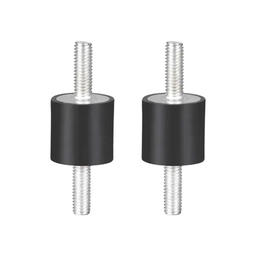 Miniatura 8 de uxcell Soportes de goma de 0.591 x 0.591 in, aisladores de vibración, amortiguador con pernos M5 x 0.394 in, 2