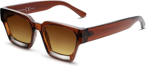Miniatura 117 de VANLINKER Gafas de sol cuadradas gruesas para hombres y mujeres, retro, rectangulares, con protección UV400, VL9731