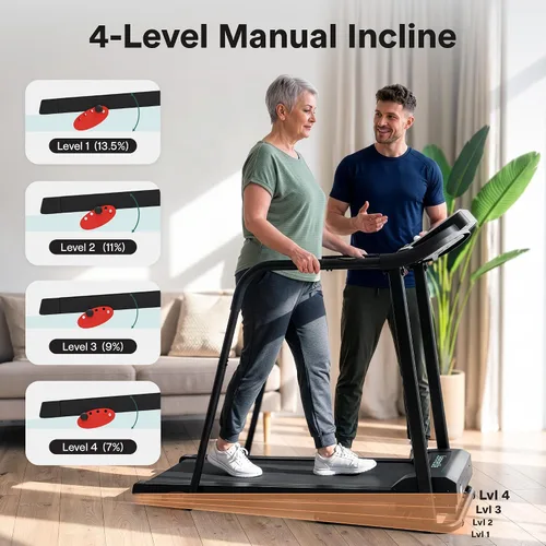Miniatura 6 de SereneLife Máquina de ejercicios eléctrica plegable para caminadora – Entrenador de fitness digital compacto inteligente con sincronización