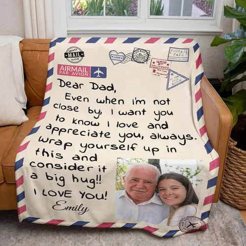 Miniatura 3 de Manta personalizada para el Día del Padre para papá, manta cálida y suave con letra, regalo personalizado para papá para el Día del Padre Manta