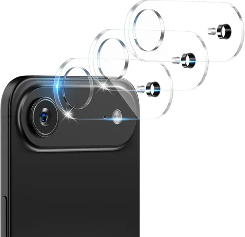 CloudValley Paquete de 3 protectores de lente de cámara de aire para iPhone 17, película resistente a los arañazos estándar militar, pantalla de