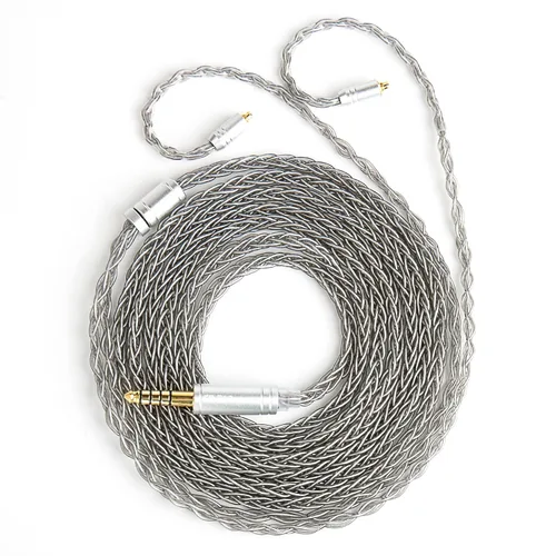 Miniatura 52 de H HIFIHEAR Cable de repuesto mejorado para auriculares, 8 núcleos, cable de cobre chapado en plata con cable IEM de 2 pines de 0.031 in para UM3X