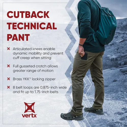 Miniatura 4 de Vertx Men's Cutback Technical Tactical Gear with Pockets Lightweight Stretch Quick Dry Odor Control Athletic Cut Outdoor Pant