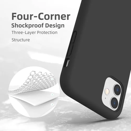 Miniatura 5 de Funda de silicona líquida compatible con iPhone 11 (6.1 pulgadas), cubierta de goma de gel de protección completa con forro de microfibra suave