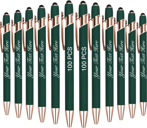 Miniatura 24 de 10 bolígrafos personalizados con nombre y texto para mujeres y hombres, bolígrafos personalizados con grabado gratis, regalos para negocios