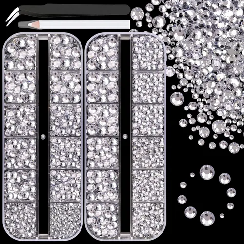 Miniatura 35 de 30000 diamantes de imitación de resina para deslumbrar con pegamento de joyería B7000, gemas de imitación doradas para manualidades, ropa, vasos