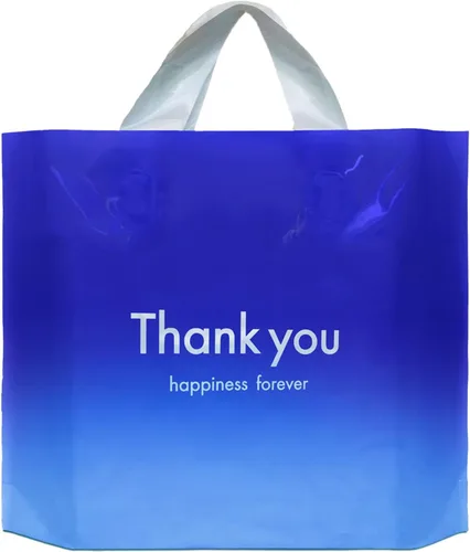 Miniatura 8 de 50 bolsas de plástico de 9.8 x 11.8 pulgadas, bolsas de compras al por menor, bolsas de boutique con asas, hermoso día (más patrones disponibles)