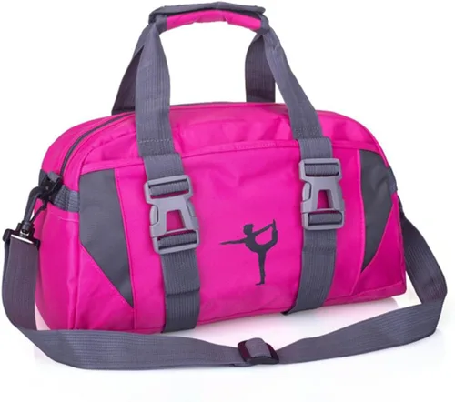 Miniatura 4 de Bolso deportivo de danza pequeñogrande para mujeres y adolescentes, para gimnasio, yoga, para pasar la noche, fin de semana, etc., Rosa, L