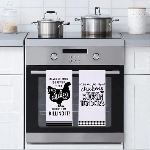 Miniatura 3 de LXOMILL Regalos Divertidos de Pollo, Regalos Locos para Damas de Pollo, Toallas de Cocina Divertidas de Pollo para Mujeres, Decoración de Pollo