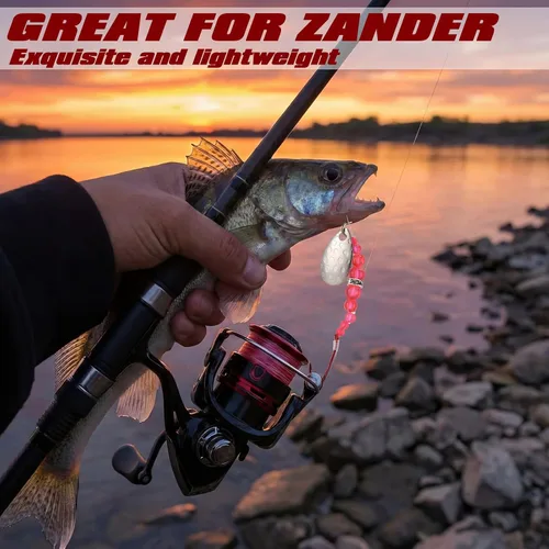 Miniatura 5 de Soulchen 5 piezas de señuelo de pesca giratorio de cebo de plataforma, cuchillas de arnés de Walleye para hacer señuelos de pesca, cebo giratorio