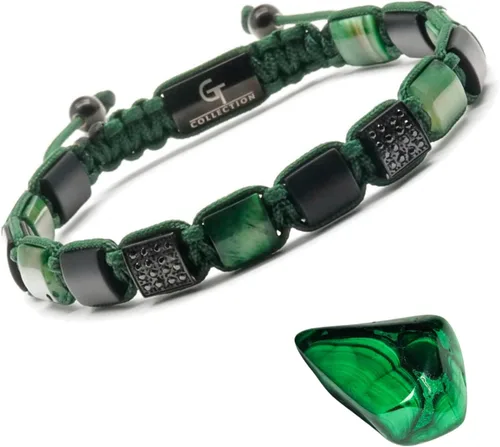 Miniatura 11 de Pulsera de cuentas planas de la colección GT, pulseras ajustables de gemas para hombres