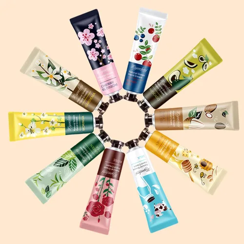 Miniatura 7 de Paquete de 5 cremas de manos para manos agrietadas, loción de manos con fragancia botánica natural, mini crema de manos para trabajar manos secas