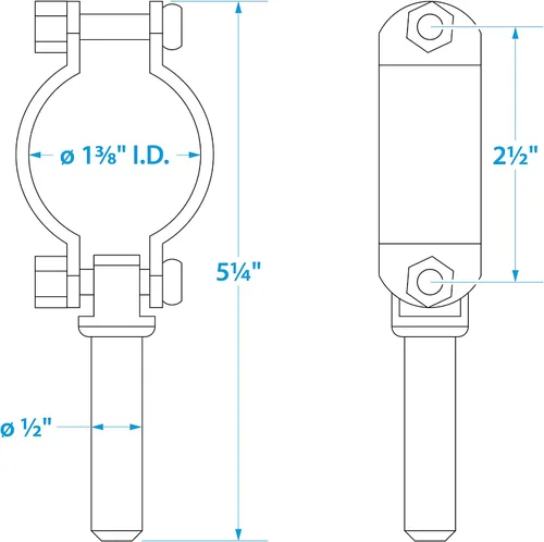 Miniatura 5 de Seachoice Zinc-Plated Steel Clamp-On Oar