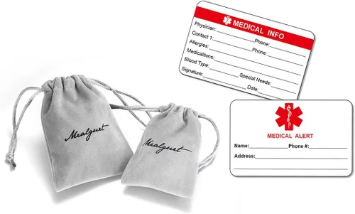 Miniatura 7 de MEALGUET Collar personalizado de alerta médica Collar con colgante de identificación médica de emergencia de acero inoxidable para hombres, mujeres