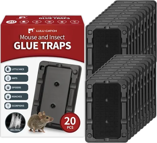 Miniatura 37 de LULUCATCH Trampas para ratones, paquete de 4, trampas de pegamento más grandes y pesadas para ratones, ratas y serpientes, trampas adhesivas