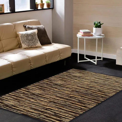 Miniatura 12 de Superior Alfombra de área de 2 x 3 pies y 0.394 in de altura con respaldo de yute, tejida a la moda y asequible colección Abner, color negro