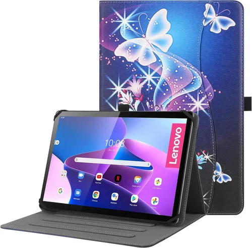 Miniatura 14 de HGWALP Funda universal para tablet de 9, 9.7, 10.1, 10.2, 10.5, 10.9 y 11 pulgadas, funda para tablet con múltiples ángeles de visión con correa