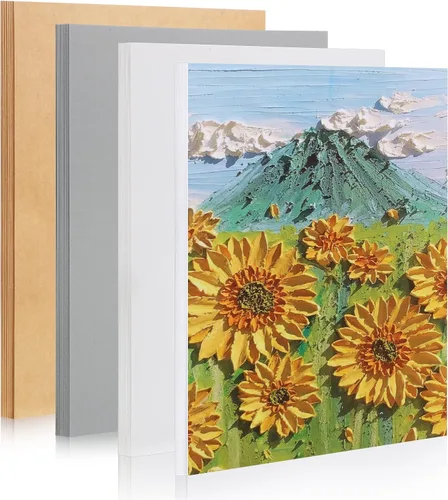 Miniatura 8 de Ctosree 100 hojas de papel pastel al óleo de 180 GSM, papel de dibujo pastel, papel de pintura de tono neutro para medios secos, óleo, lápiz pastel