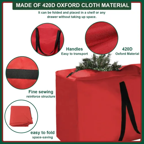 Miniatura 3 de Bolsa de almacenamiento para árbol de Navidad – Bolsas de almacenamiento para árboles artificiales desmontados
