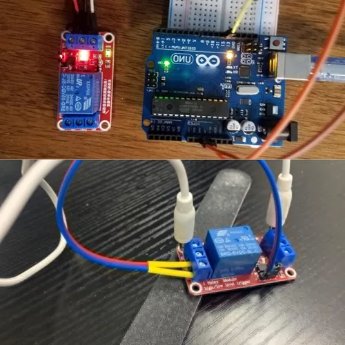 Miniatura 9 de Módulo de relé de 5 V CC - Placa de interruptor de relé de 1 canal con aislamiento optoacoplador, disparador de nivel alto o bajo 5 V-4