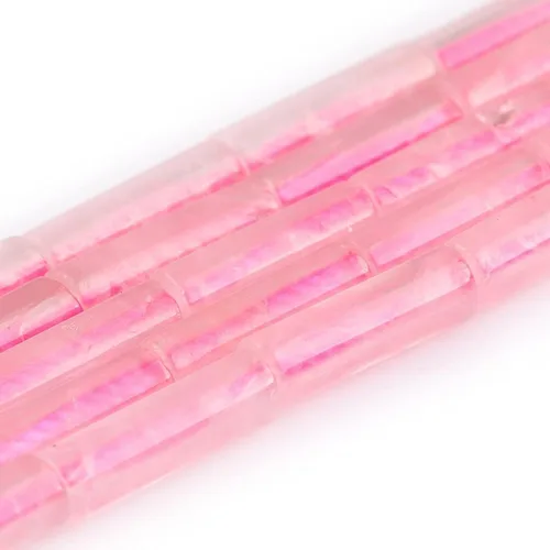 Miniatura 30 de HAAMIIQII Cuentas de tubo de amazonita natural de 0.512 x 0.157 in, cuentas sueltas de piedra cilíndrica para fabricación de joyas, 15 pulgadas