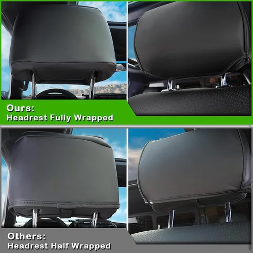 Miniatura 7 de Fundas de asiento para Ford F150, fibra de carbono de ajuste personalizado, accesorios de camiones de cuero XL/XLT 2015-2026
