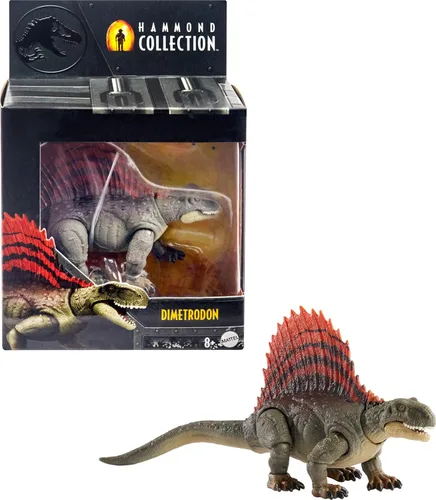 Miniatura 6 de Mattel Jurassic World Dominion Hammond Collection - Figura de acción de dinosaurio, juguete de dinosaurio Dimetrodon con articulación y mandíbula