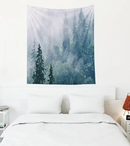 Miniatura 27 de Crannel Tapiz de invierno para colgar en la pared, sombrero de mago psicodélico para barba, tapiz mágico de calavera de humo de 50 x 60 pulgadas