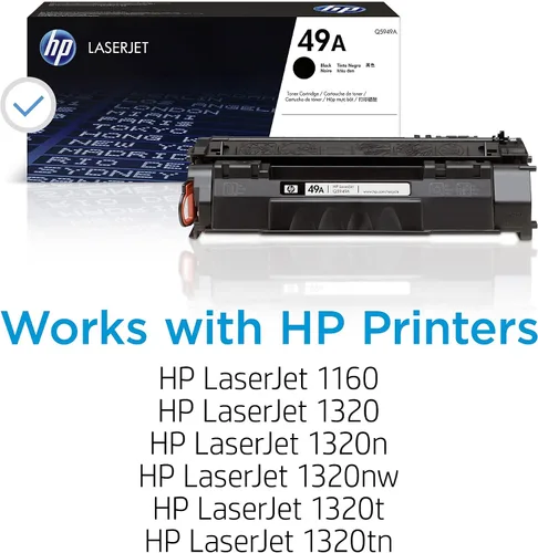 Miniatura 2 de HP Cartucho de tóner negro 49A Funciona LaserJet 1160, Serie 1320 Q5949A