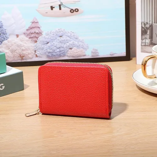 Miniatura 8 de PEIQICHU Estuches de tarjetas para mujer, Rojo -, Moda