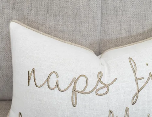 Miniatura 3 de EURASIA DECOR Naps Fix Everything - Funda de almohada lumbar decorativa bordada para énfasis - Sala de estar, sofá, silla, patio, coche, balcón