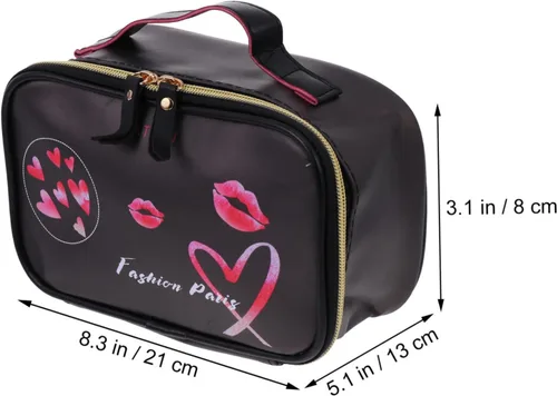 Miniatura 2 de MERRYHAPY 1 bolsa de aseo de maquillaje, organizador de almacenamiento de joyas, organizador de maquillaje, bolsa con cierre de cremallera