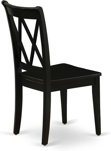 Miniatura 8 de East West Furniture AMCL3-BCH-W - Juego de mesa de comedor de 3 piezas contiene una mesa de cocina redonda con pedestal y 2 sillas de comedor, 36 x