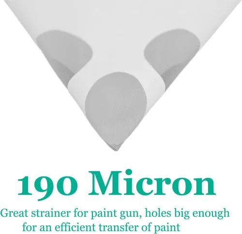 Miniatura 2 de 100 coladores de pintura de 190 micrones, filtro de pintura para pintura de látex, pulverizador de pintura, artista de Airbursh, filtrado de resina
