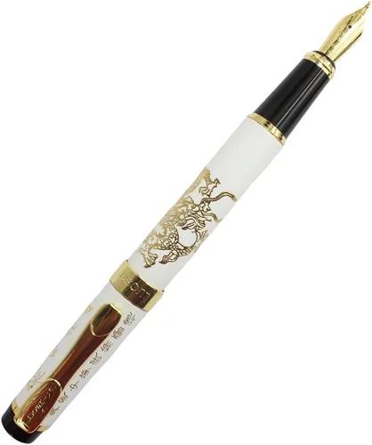 Miniatura 9 de Gullor 818 Fountian Pen con clip dorado - Negro