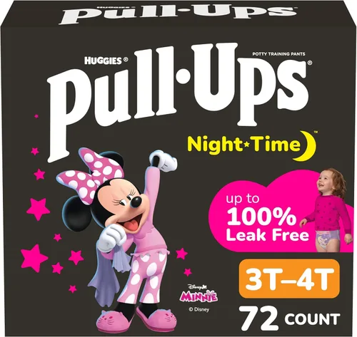 Miniatura 15 de Pull-Ups pañales de entrenamiento para la noche para niñas, 2T-3T, 68 unidades (el empaque pueden variar)