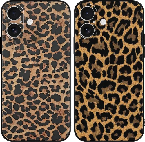 Miniatura 79 de Paquete de 2 Fundas de Teléfono Bonitas con Estampado de Guepardo para Apple iPhone 13 Pro Max de 6.7 Pulgadas, Fundas de Diseño