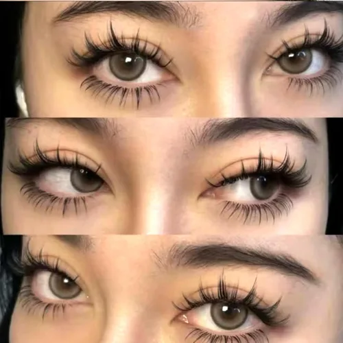 Miniatura 151 de Veleasha Pestañas postizas de manga puntiagudas, 100% hechas a mano, aspecto natural, pestañas postizas ligeras con banda transparente suave