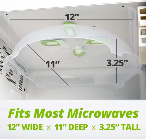 Miniatura 2 de Hover Cover Tapa magnética para microondas para alimentos Tapa transparente contra salpicaduras para microondas Tapa para plato de microondas
