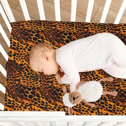 Miniatura 8 de Fitted Crib Sheets Animal Print Leopard Baby Crib Sheets for Boy & Girl Toddler Mattress Sheets 21216606