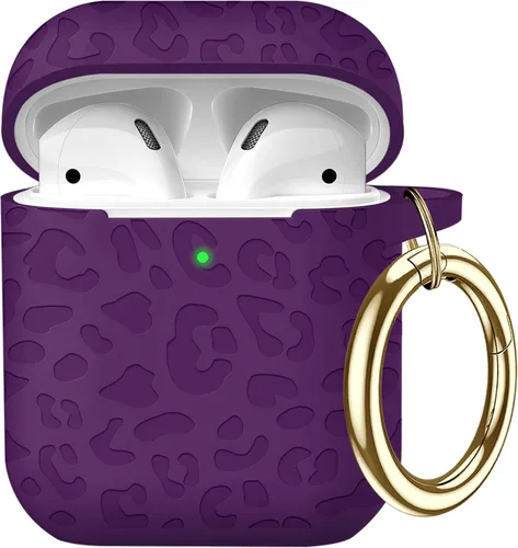 Miniatura 51 de Funda de silicona con flores compatible con AirPods Pro 2019, Gawnock - Funda suave y flexible para imprimir para mujeres y niñas con llavero - Flor