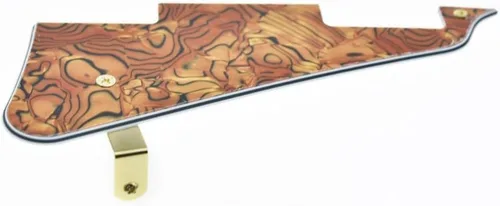 Miniatura 88 de KAISH Golpeador de guitarra Abalone Pearl LP con soporte de acero inoxidable negro y tornillos de montaje de acero para USA Les Paul
