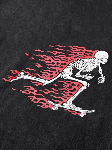 Miniatura 3 de Camisa estampada de gran tamaño para hombre, unisex, ropa de calle, casual, holgada, Harajuku, estética