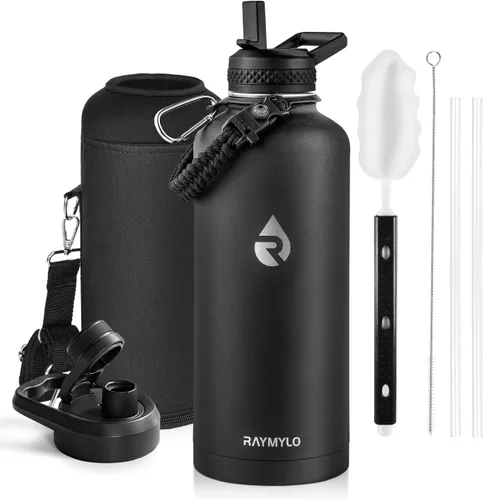 Miniatura 60 de RAYMYLO Botella de agua aislada de 24 onzas, de acero inoxidable con triple pared al vacío (fría durante 48 horas, caliente durante 24 horas), a